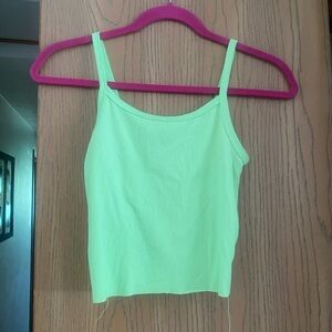 Lime Green Ribbed Tank Top